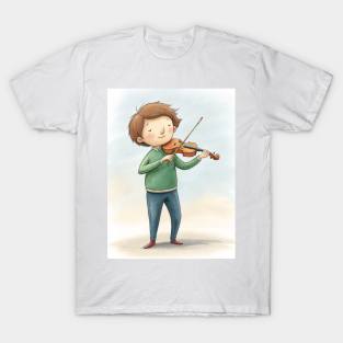 Violin playing cute boy T-Shirt